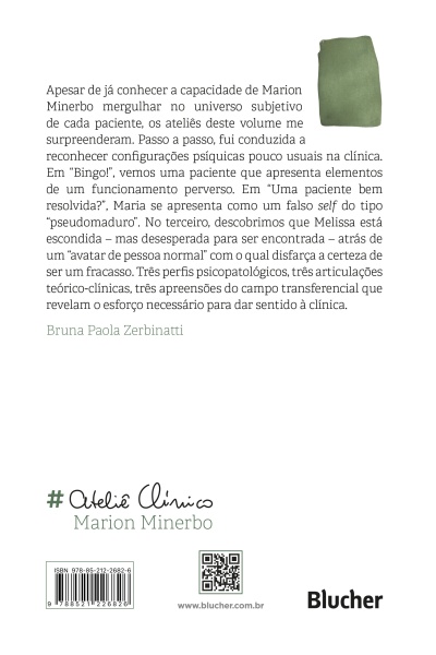 Contra-capa de livro com texto em português e um quadrado verde
