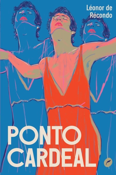 Capa de livro com ilustração de mulher em vestido vermelho e texto PONTO CARDEAL