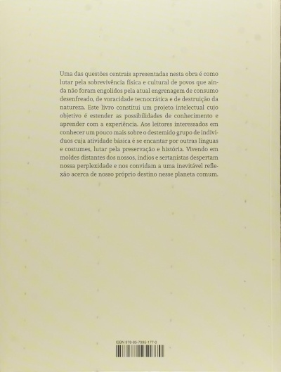 Contracapa de livro com texto em português e código de barras