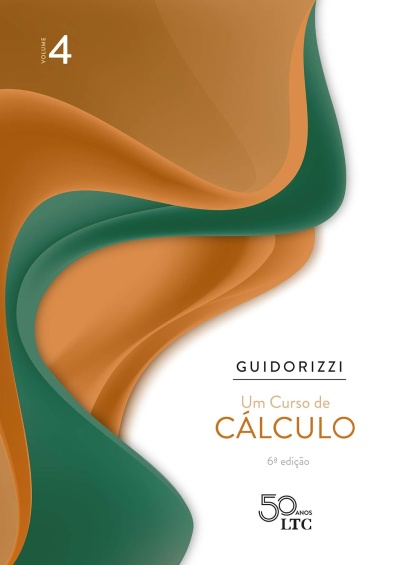 Capa de livro de cálculo com padrão abstrato verde e laranja