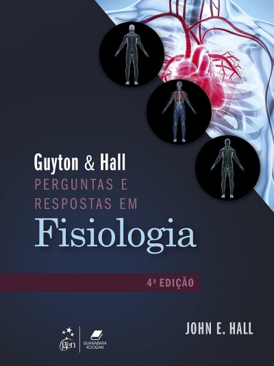 Capa de livro de fisiologia com imagens do corpo humano e texto em português
