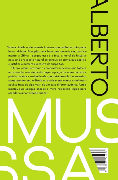 Contracapa de livro verde com texto e código de barras