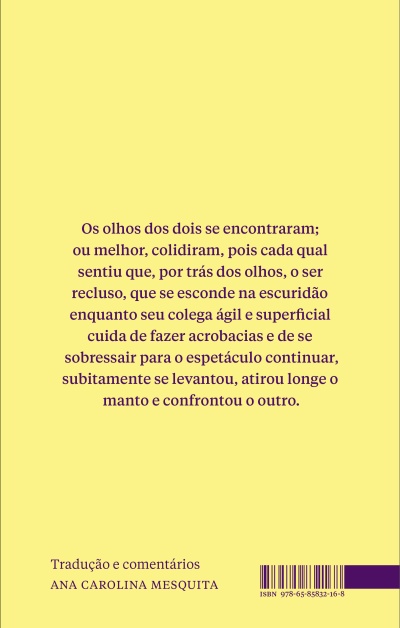Contracapa de livro amarela com texto em português e código de barras