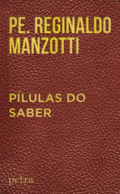 Capa de livro em couro castanho com texto a dourado