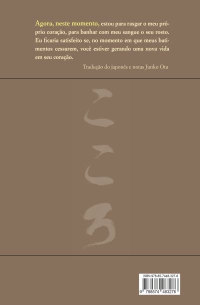Contracapa de livro com texto em português e código ISBN num fundo castanho