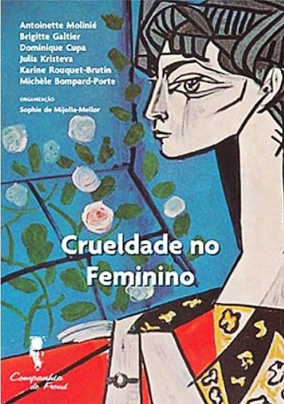 Capa de livro ilustrada com figura feminina e flores com texto em branco