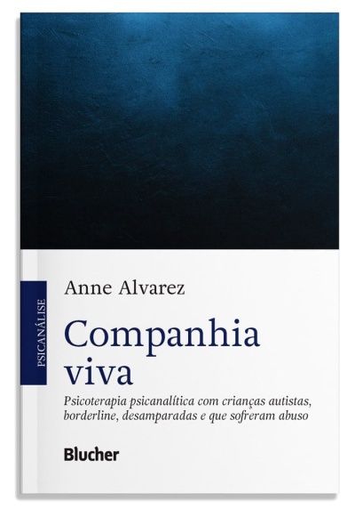 Capa de livro Companhia viva de Anne Alvarez com fundo azul escuro e texto em branco e azul