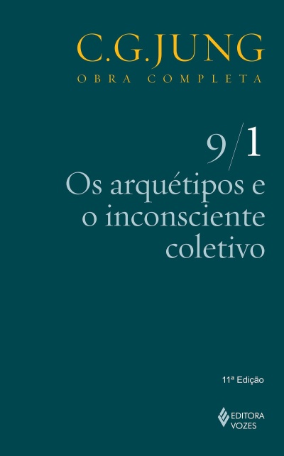 Capa de livro C.G. Jung Obra Completa com fundo verde escuro e texto amarelo e branco