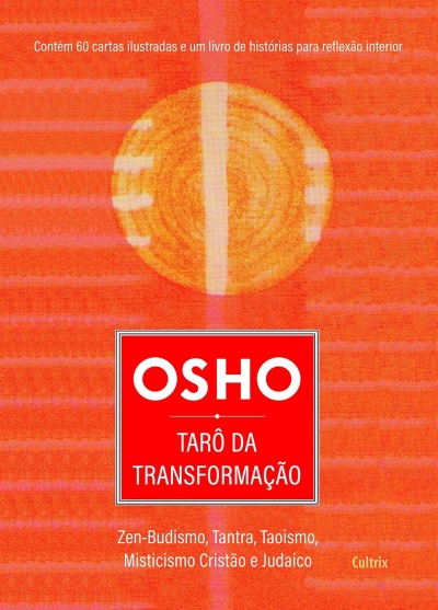 Capa a cores com texto branco e vermelho de tarô OSHO e descrição do conteúdo em português