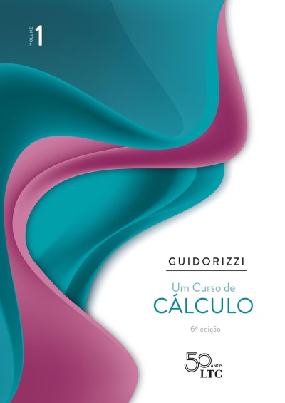 Capa de livro de cálculo com design abstrato azul e rosa