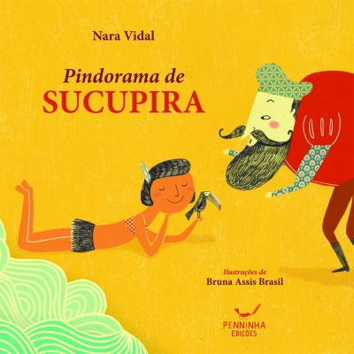 Capa colorida de livro infantil com ilustração de criança e homem em fundo amarelo