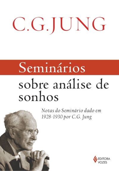 Capa de livro de C.G. Jung sobre análise de sonhos com texto e foto de homem idoso