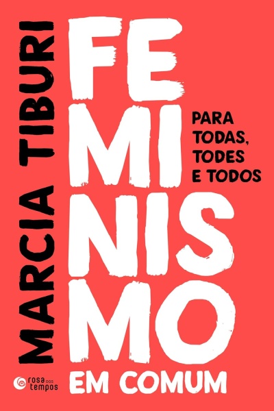 Capa de livro cor laranja com texto branco e preto e logo da editora