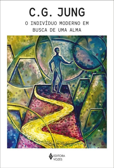 Capa de livro C.G. JUNG com ilustração abstrata e título em português