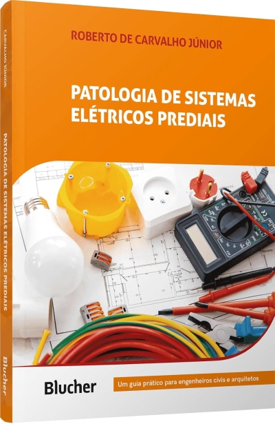 Livro Patologia de Sistemas Elétricos Prediais com objetos elétricos sobre planta