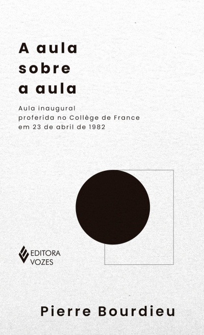 Capa de livro branco com texto preto e formas geométricas