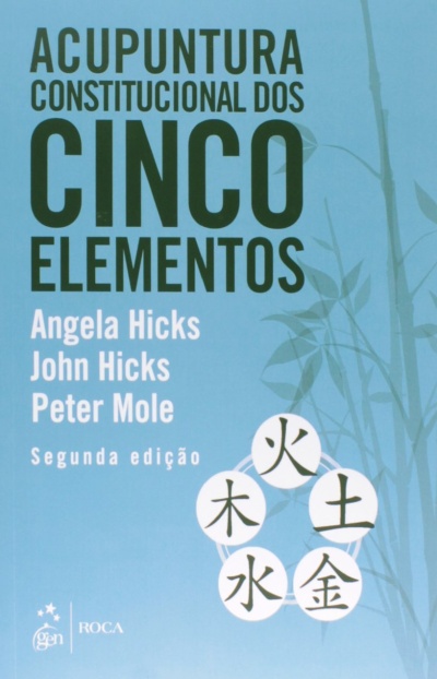 Capa de livro azul com título e autores em texto grande e símbolos orientais em círculos brancos