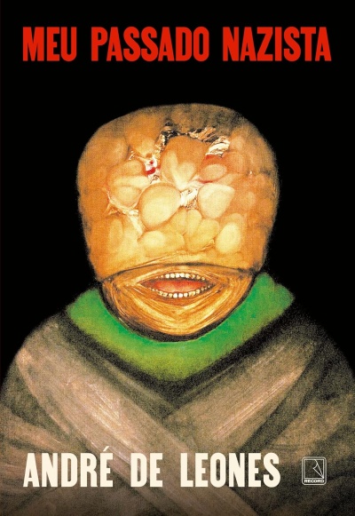 Capa de livro com título vermelho e figura ilustrada com cabeça de formas orgânicas e boca sorridente.