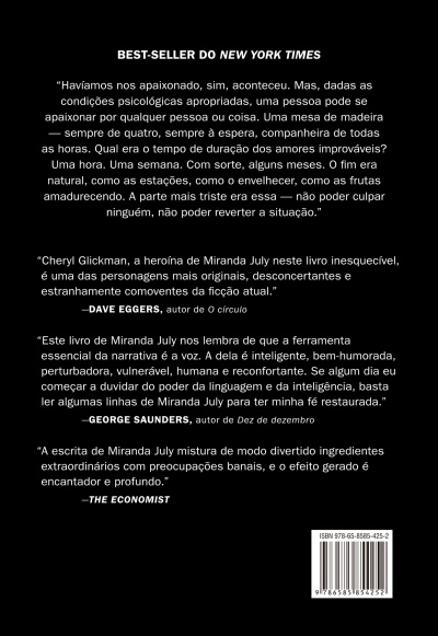 Contracapa de livro com texto em português, citações e código de barras com ISBN