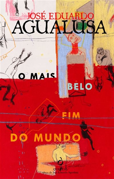 Capa de livro colorida com texto e desenhos abstratos.