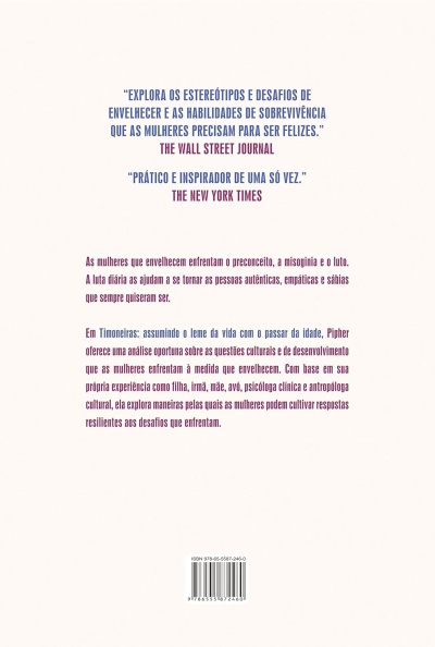 Contracapa de livro com textos em português e código de barras
