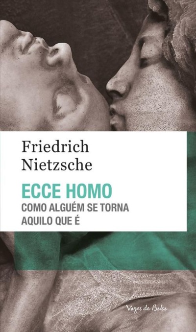 Capa do livro Ecce Homo de Friedrich Nietzsche com esculturas clássicas