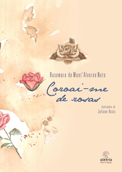 Capa de livro com rosas desenhadas e texto em português.