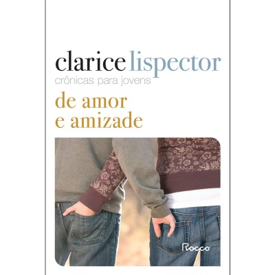 Capa do livro com título e imagem de duas pessoas vestindo jeans e sweatshirts, uma com padrão floral, mãos próximas nos bolsos.