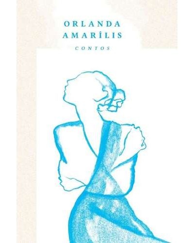 Capa de livro branca com desenho azul de silhueta feminina e texto de título e autor
