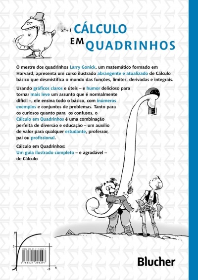 Capa do livro Cálculo em Quadrinhos com ilustração e texto explicativo em português