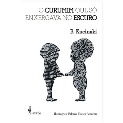Capa de livro com texto e duas figuras infantis negras estilizadas a dar as mãos.
