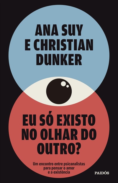 Capa de livro com círculos azul e vermelho sobre fundo preto e texto em português.
