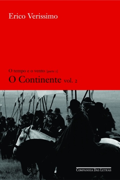 Capa de livro vermelho com cavaleiros a cavalo em fotografia preto e branco