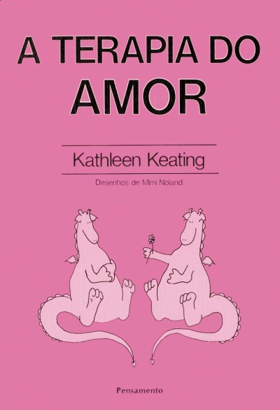 Capa de livro rosa com título e ilustração de dois dragões cor-de-rosa