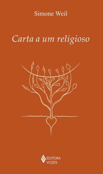 Capa de livro laranja com título e ilustração branca