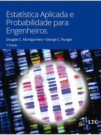 Capa de livro Estatística Aplicada e Probabilidade para Engenheiros