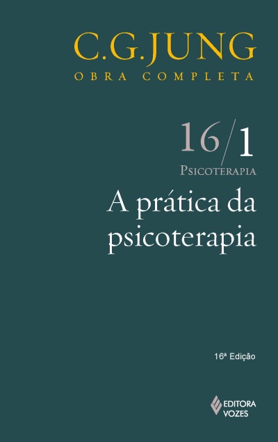 Capa de livro verde escuro com texto amarelo e branco sobre psicoterapia de C.G. Jung.