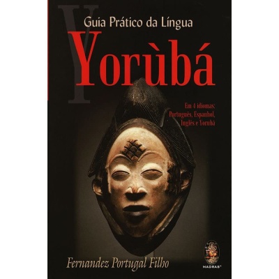 Capa do livro Guia Prático da Língua Yorùbá com máscara africana