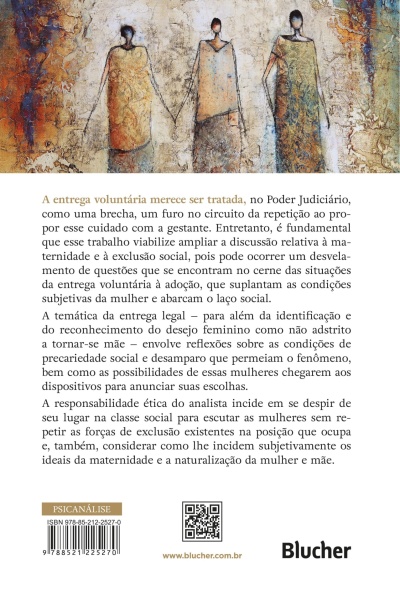 Contracapa de livro com arte abstrata e texto em português, código de barras, ISBN e logótipo Blucher