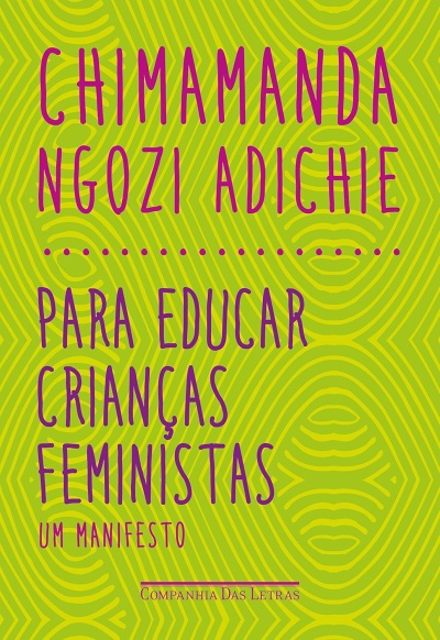 Capa de livro verde com texto roxo e padrões amarelos.
