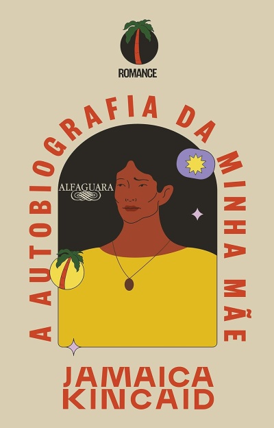 Capa de livro A Autobiografia da Minha Mãe com ilustração da autora e texto em fundo bege