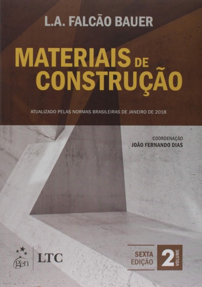 Capa do livro Materiais de Construção de L.A. Falcão Bauer