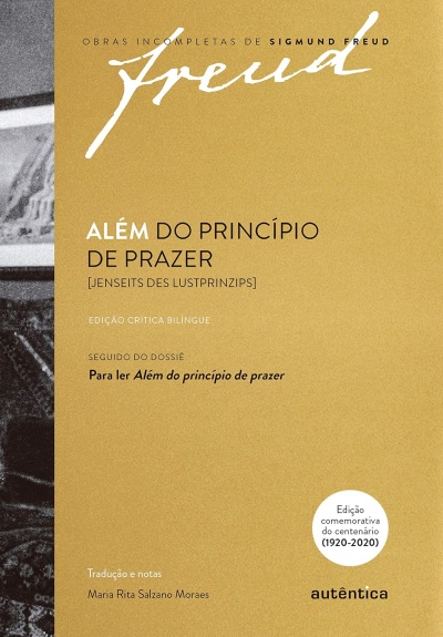 Capa do livro Além do Princípio de Prazer de Sigmund Freud, edição comemorativa centenário
