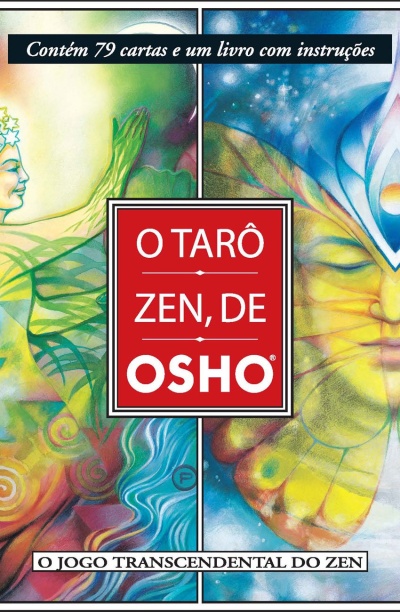 Capa de jogo de cartas O Tarô Zen, de Osho com arte colorida e texto em português