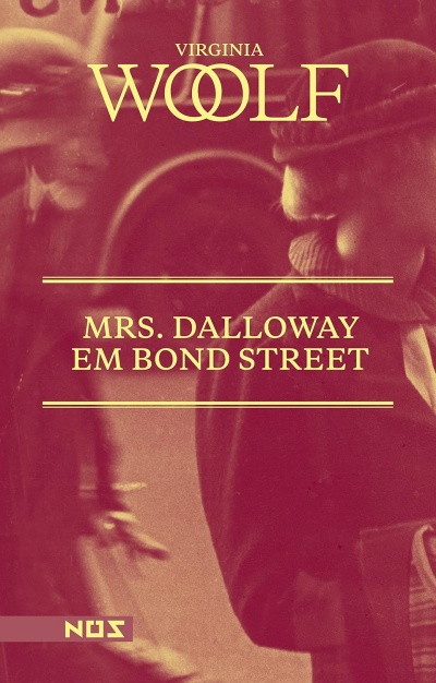 Capa do livro Mrs. Dalloway em Bond Street de Virginia Woolf em tons sépia e amarelo