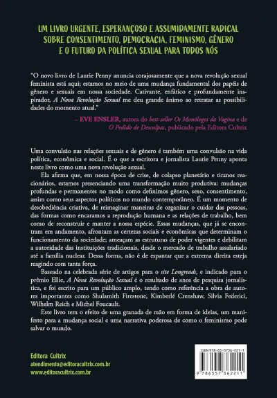 Capa traseira de livro com texto explicativo e código de barras