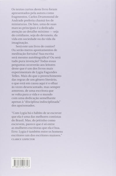 Contracapa de livro em branco com texto em português e código de barras