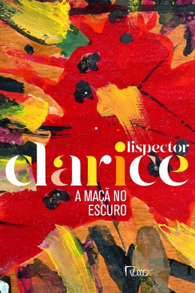 Capa de livro colorida com texto O inspector clarice A MAÇÃ NO ESCURO e editora Rococo