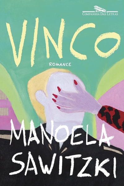 Capa de livro VINCO com ilustração de mão cobrindo rosto.