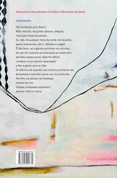 Contra-capa de livro com texto em português e código de barras
